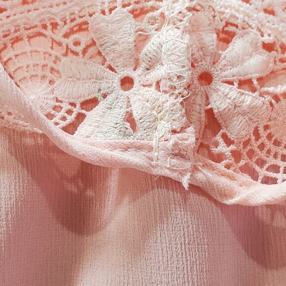 Loveriche Coral Spaghetti Strap Off Shoulder 3/4 Sleeve Romper Small NEW - Picture 5 of 10